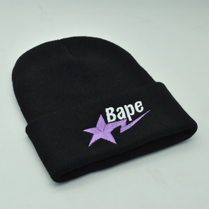 Lightning Star Letter Embroidered Knit Beanie 9 colors