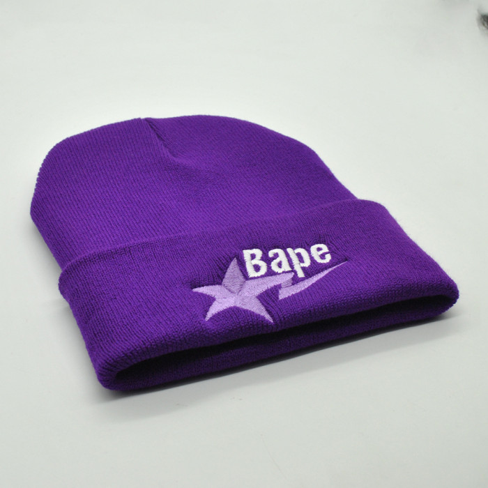 Lightning Star Letter Embroidered Knit Beanie 9 colors