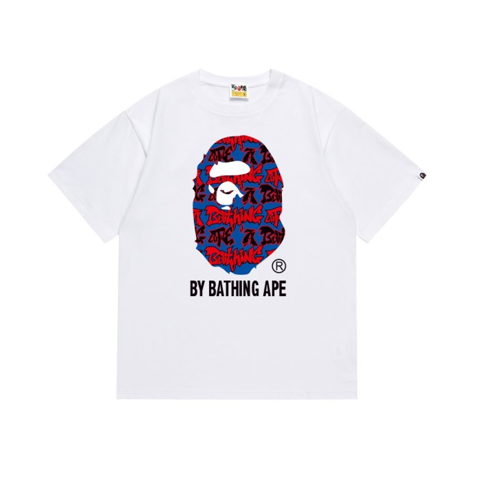 Cartoon Letter Clash Color Big Ape Head Tee 2 colors