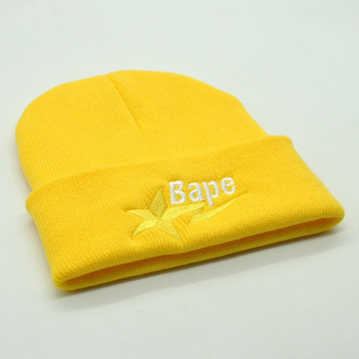 Lightning Star Letter Embroidered Knit Beanie 9 colors