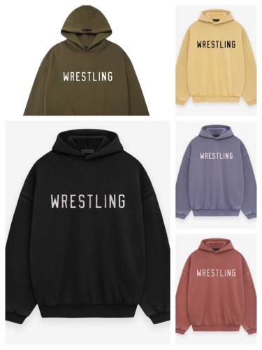 [buy more save more]1:1 quality version WRESTLING monogrammed Hoodie 5 colors