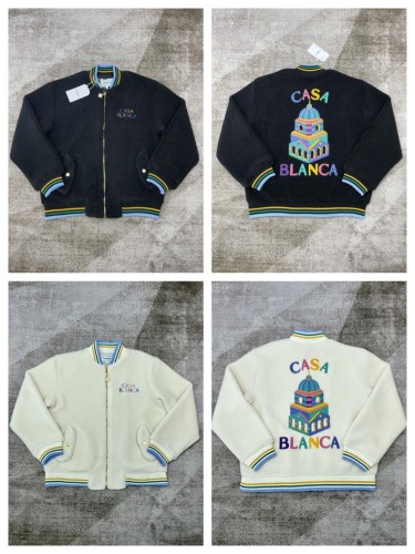 1:1 quality version Colorful Castle Monogram Embroidered Baseball Jacket 2 colors