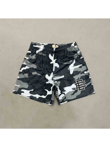 1:1 quality version Black White Gray Camouflage Mesh Shorts