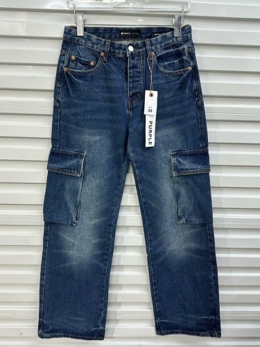 1:1 quality version Large-pocket cargo wide-leg jeans