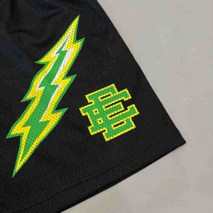 1:1 quality version Two Color Lightning Logo Mesh Shorts 6 colors