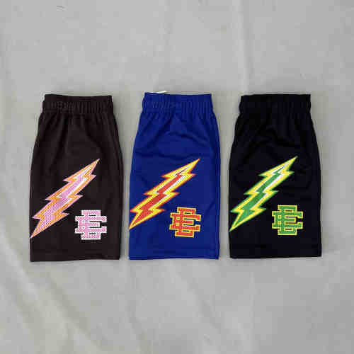 1:1 quality version Two Color Lightning Logo Mesh Shorts 6 colors