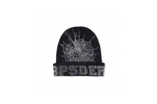 1:1 quality version Spider crystal web beanie