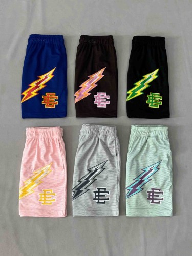 1:1 quality version Two Color Lightning Logo Mesh Shorts 6 colors