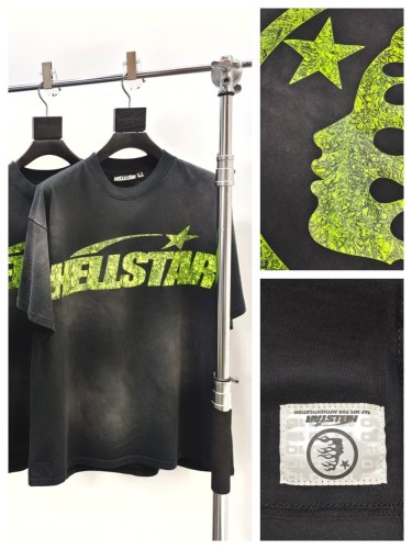 1:1 quality version Green Camouflage Classic Letter Tee with NFC tag