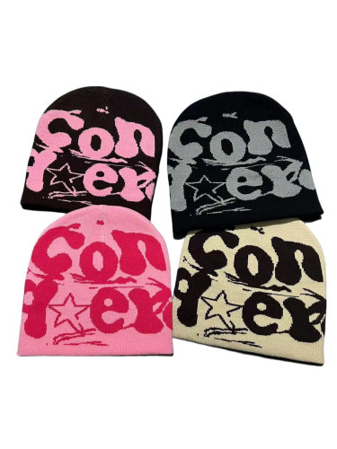 Dopamine Cartoon Letter Knit beanie 6 colors