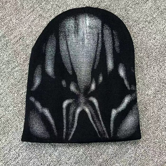 1:1 quality version Hip Hop Rhinestone Personalized Pattern Cold beanie 6 colors