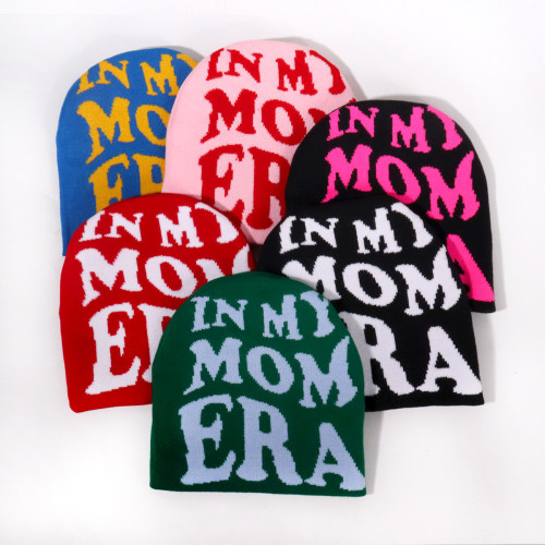 ERA Large Letter Jacquard Knit beanie 6 colors