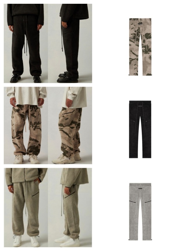 [Big & Tall for weights up to 220 lbs]1:1 quality version Labeled LOGO lamb wool shagreen thickened warm pants 3 colors
