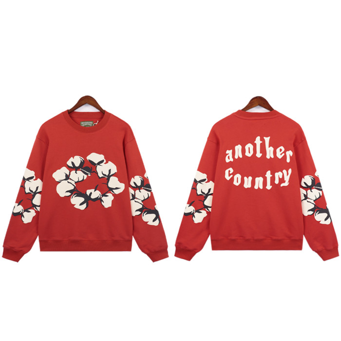 Big Branch Kapok Foam Letter Round Neck Sweatshirt 4 colors