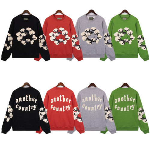Big Branch Kapok Foam Letter Round Neck Sweatshirt 4 colors