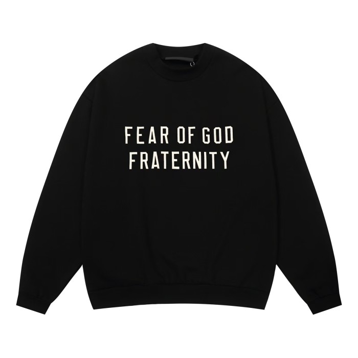 1:1 quality version Fraternity Logo Printed Crew Neck Sweatshirt 5 colors