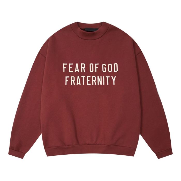 1:1 quality version Fraternity Logo Printed Crew Neck Sweatshirt 5 colors