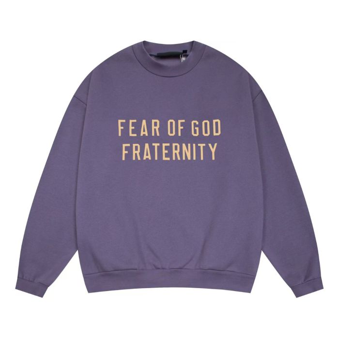 1:1 quality version Fraternity Logo Printed Crew Neck Sweatshirt 5 colors