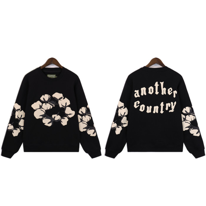 Big Branch Kapok Foam Letter Round Neck Sweatshirt 4 colors