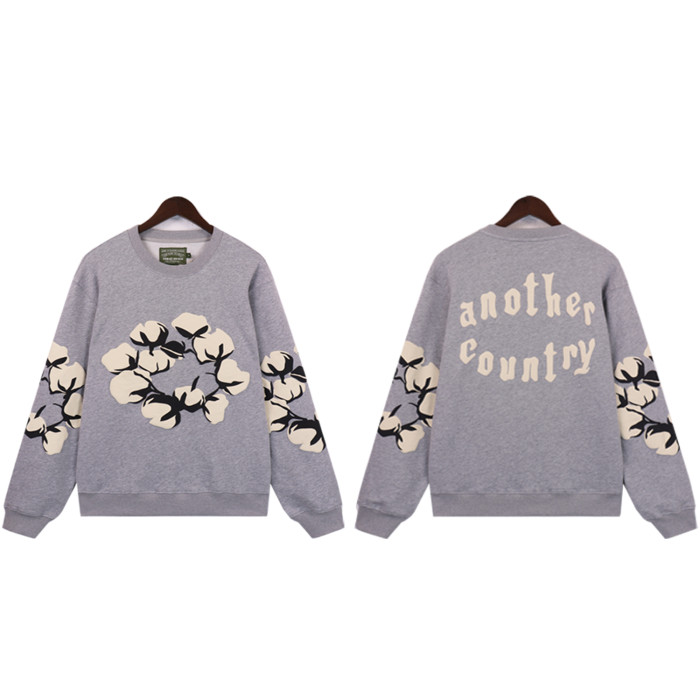 Big Branch Kapok Foam Letter Round Neck Sweatshirt 4 colors