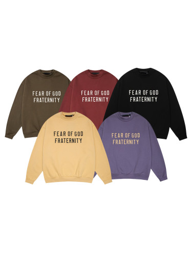 1:1 quality version Fraternity Logo Printed Crew Neck Sweatshirt 5 colors