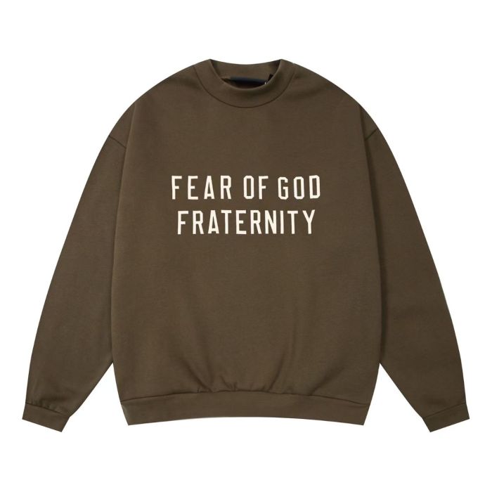 1:1 quality version Fraternity Logo Printed Crew Neck Sweatshirt 5 colors