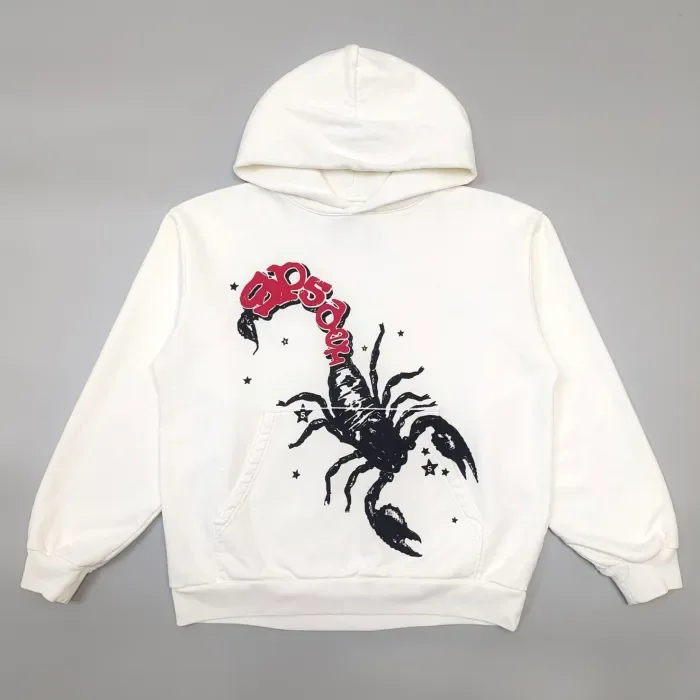 1:1 quality version Black Scorpion Red Letter Print Hoodie & Pants Set