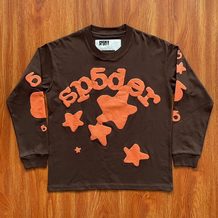 1:1 quality version Foam Letter Big Star Print Long Sleeve T-Shirt 2 colors