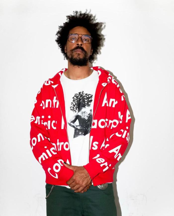 1:1 quality version All Over Racial Lettering Printed Zipper Hoodie 4 colors