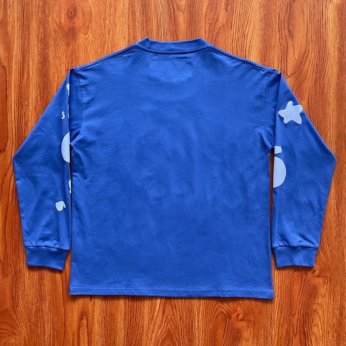 1:1 quality version Foam Letter Big Star Print Long Sleeve T-Shirt 2 colors