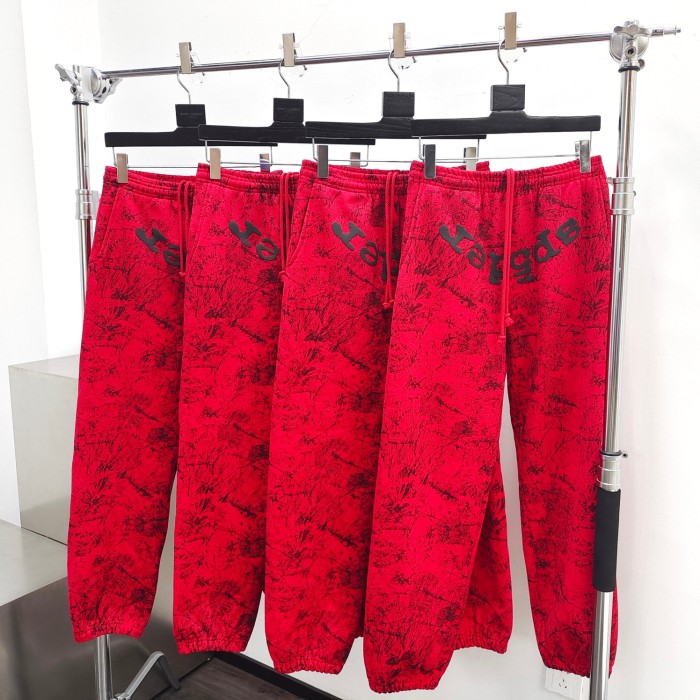 1:1 quality version Black spiderweb splash-ink printed Hoodie & Pants Set