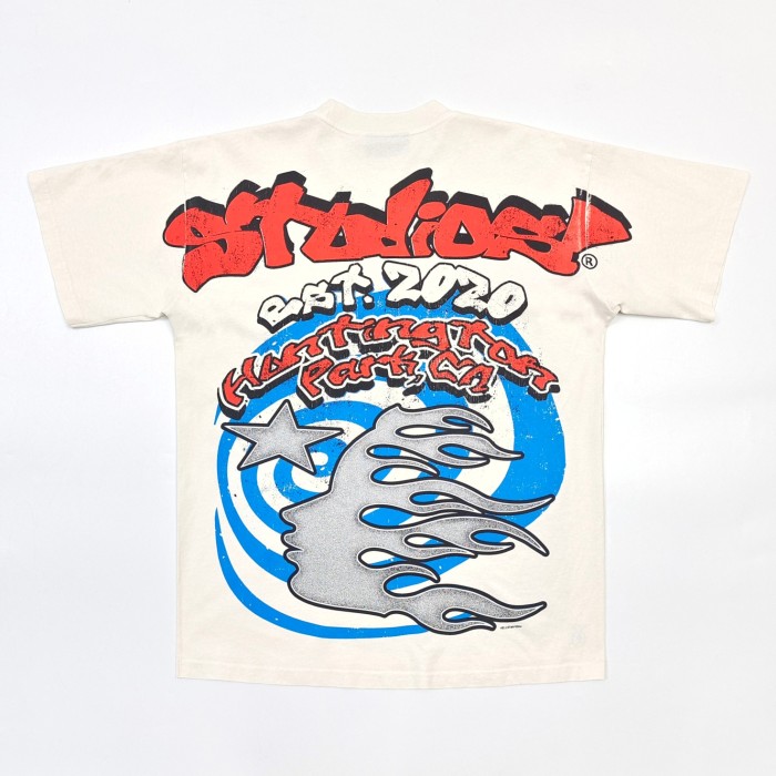 [50% Off]Hellstar Studio 1:1 quality version Noise Head Print Tee with NFC tag 27622884
