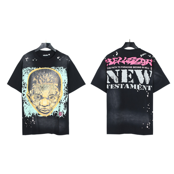 Portrait Splash Ink Print Washed tee