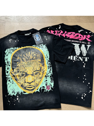Portrait Splash Ink Print Washed tee