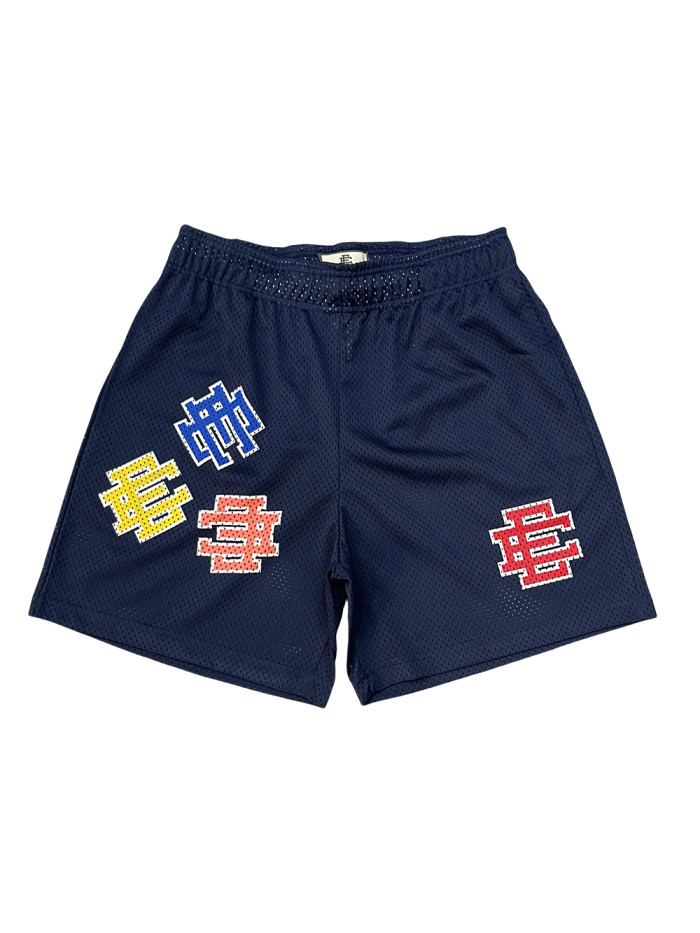 1:1 quality version Four colorful logo print beach mesh shorts