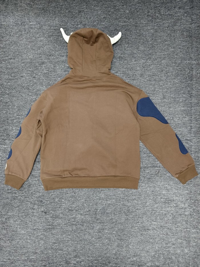 1:1 quality version Skeleton patchwork embroidered hoodie