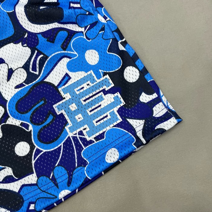 1:1 quality version Hawaii Collection Allover Floral Monogrammed Mesh Beach Shorts 3 colors