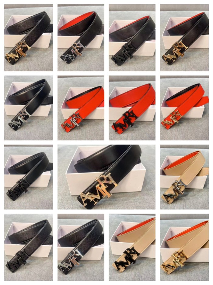 [50% Off]Amiri Metal Monogrammed Logo Belt【Width 3.8 cm】27625818