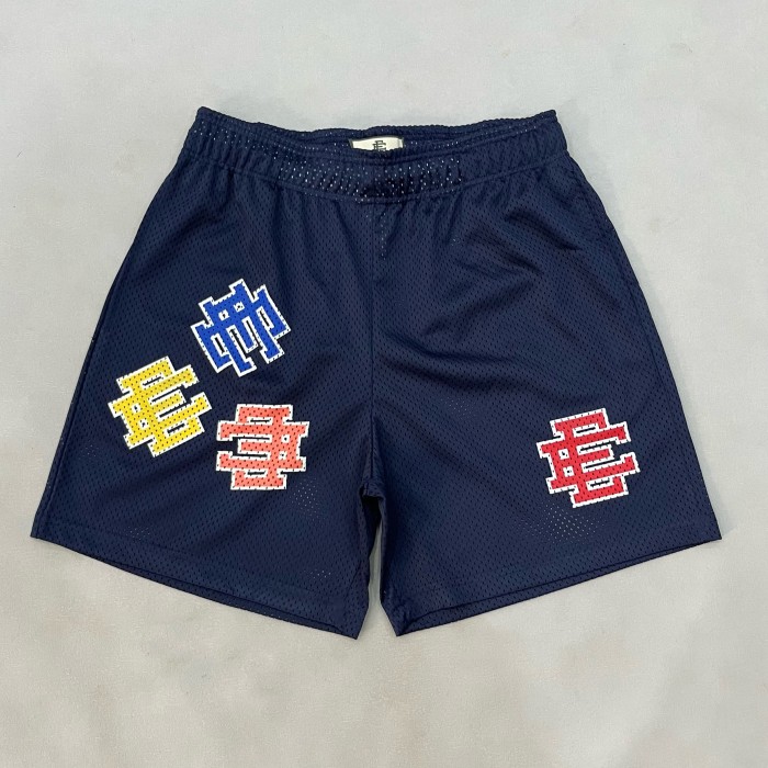 1:1 quality version Four colorful logo print beach mesh shorts
