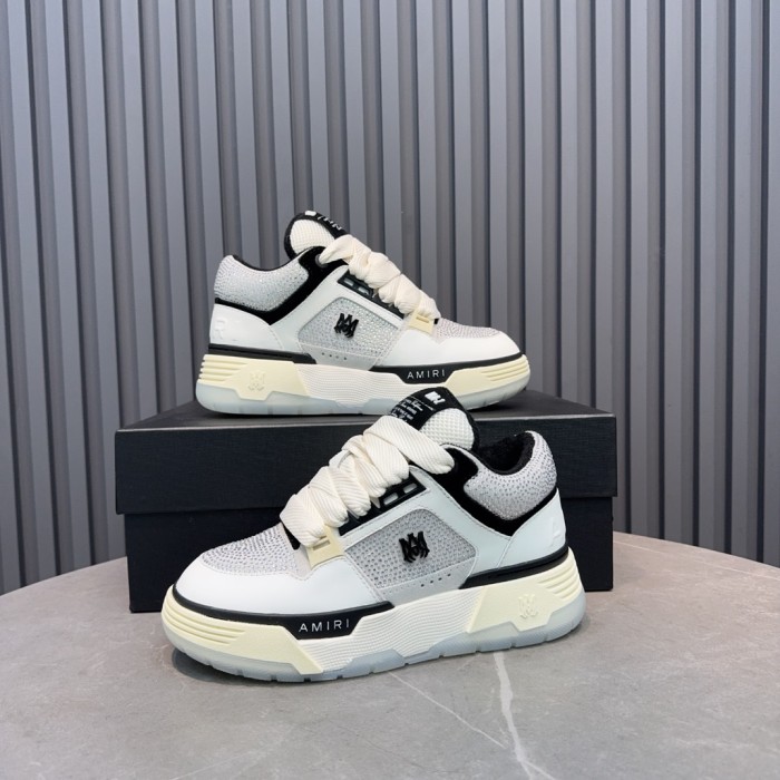 1:1 quality version Colorblocking full rhinestone low top thick bottom sneakers 15 colors