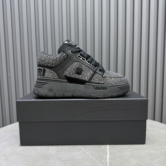 1:1 quality version Colorblocking full rhinestone low top thick bottom sneakers 15 colors