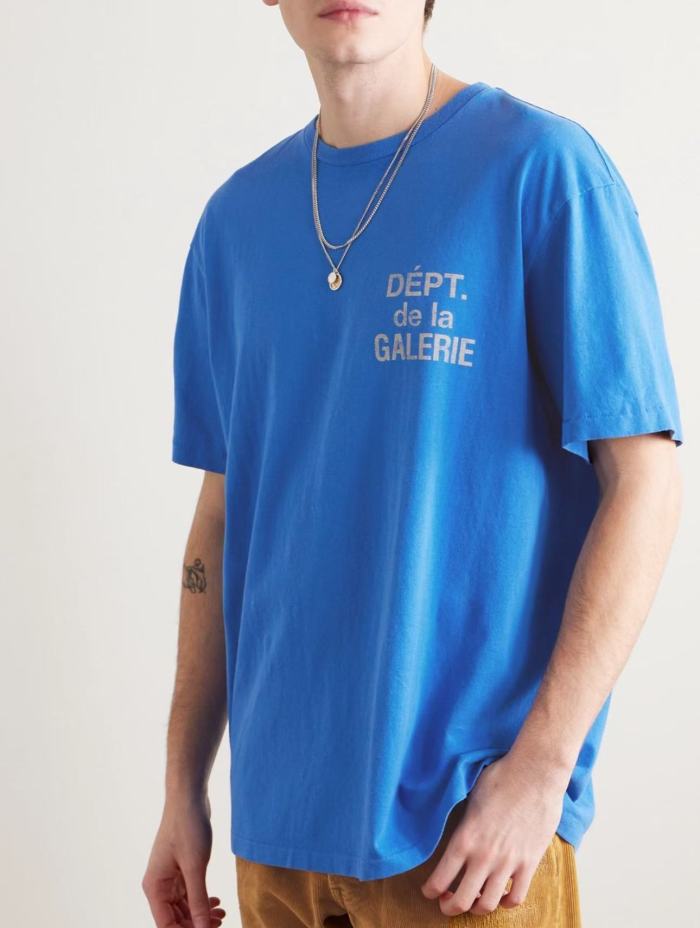 [buy more save more][Big & Tall for weights up to 260 lbs]1:1 quality version Front and back French logo print Tee 4 colors