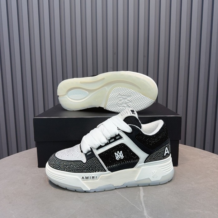 1:1 quality version Colorblocking full rhinestone low top thick bottom sneakers 15 colors