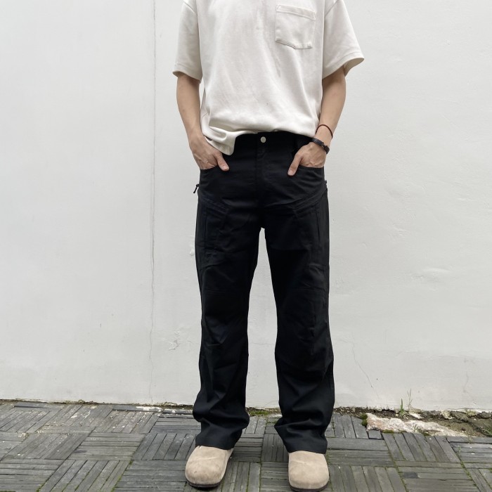 Three-dimensional cut multi-pocket outdoor straight leg cargo pants 3 colors