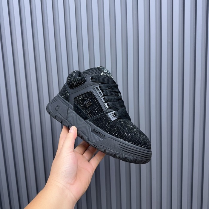1:1 quality version Colorblocking full rhinestone low top thick bottom sneakers 15 colors
