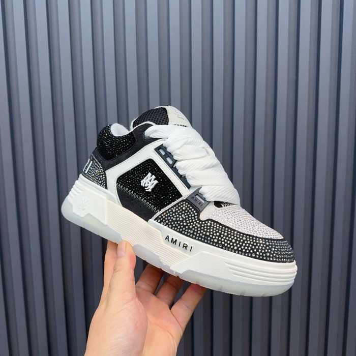 1:1 quality version Colorblocking full rhinestone low top thick bottom sneakers 15 colors