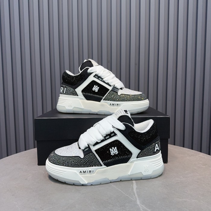 1:1 quality version Colorblocking full rhinestone low top thick bottom sneakers 15 colors
