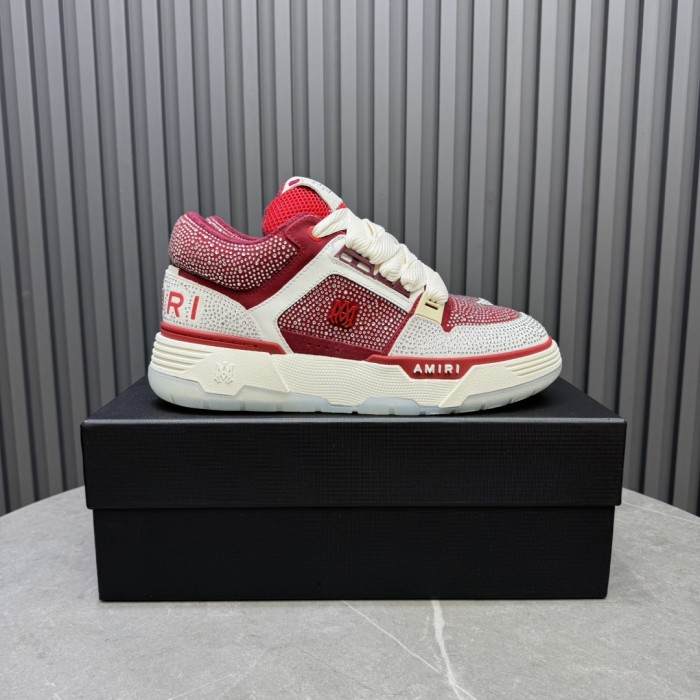 1:1 quality version Colorblocking full rhinestone low top thick bottom sneakers 15 colors