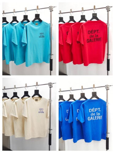 1:1 quality version Front and back French logo print Tee 4 colors