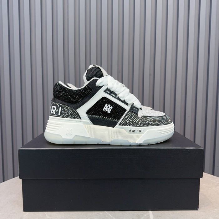 1:1 quality version Colorblocking full rhinestone low top thick bottom sneakers 15 colors